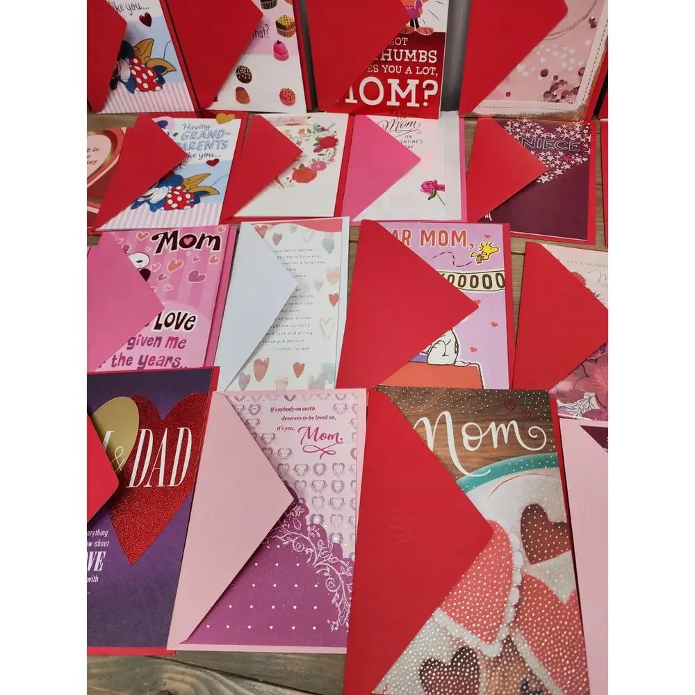 Lot of 36 Hallmark Valentine's day Greeting Cards New Variety of designs